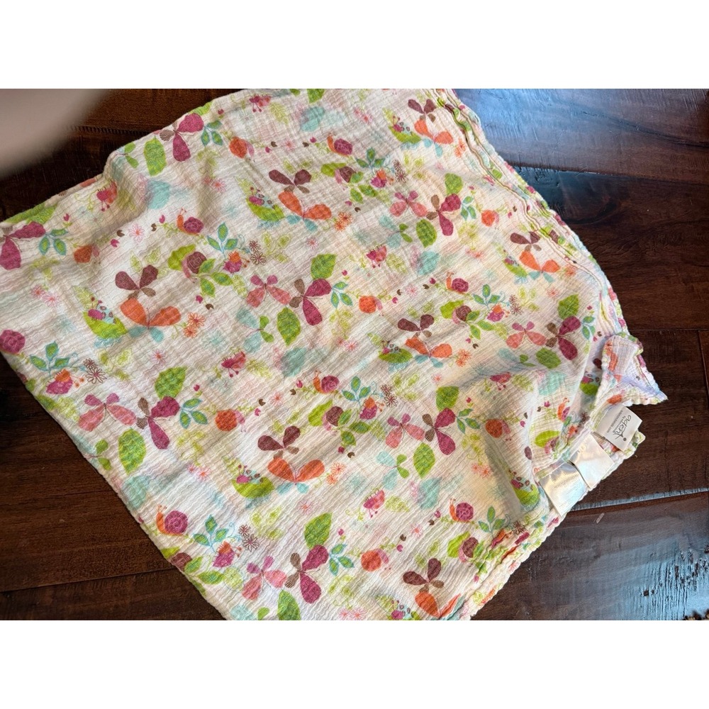 Aden and Anais vintage Zutano collab swaddles‎ blanket neon floral rare htf
